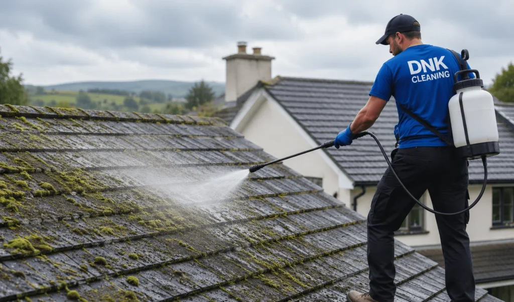 Remove algae, moss, and lichen from your roof with our eco-friendly treatments. We serve Kerry, Tralee, and Killarney using professional biocide and soft wash systems. Keep your roof clean, safe, and free from green stains all year round.