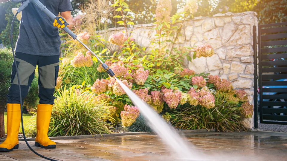 Power washing in Kerry for patios, paths, and entrances—remove algae film, lichen, and dirt buildup to improve grip and appearance.