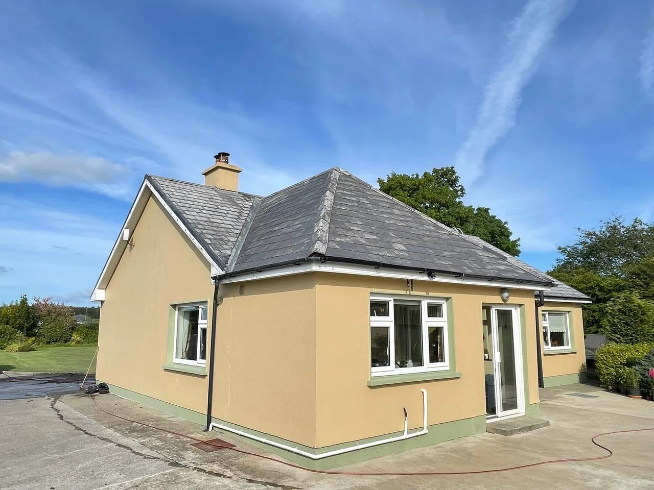 Clean roof after professional power washing in County Kerry