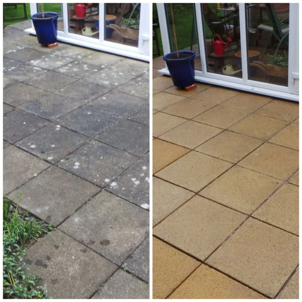 Discover how black patio spots differ from green algae and why suitable treatment matters. Request a patio cleaning quote from DNK Cleaning.