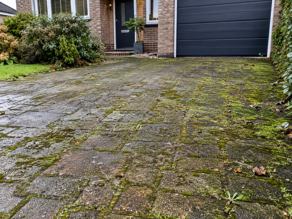 Driveway cleaning in Kerry from €150. See typical prices, what affects the cost, how professional pressure washing works and when your driveway needs cleaning.
